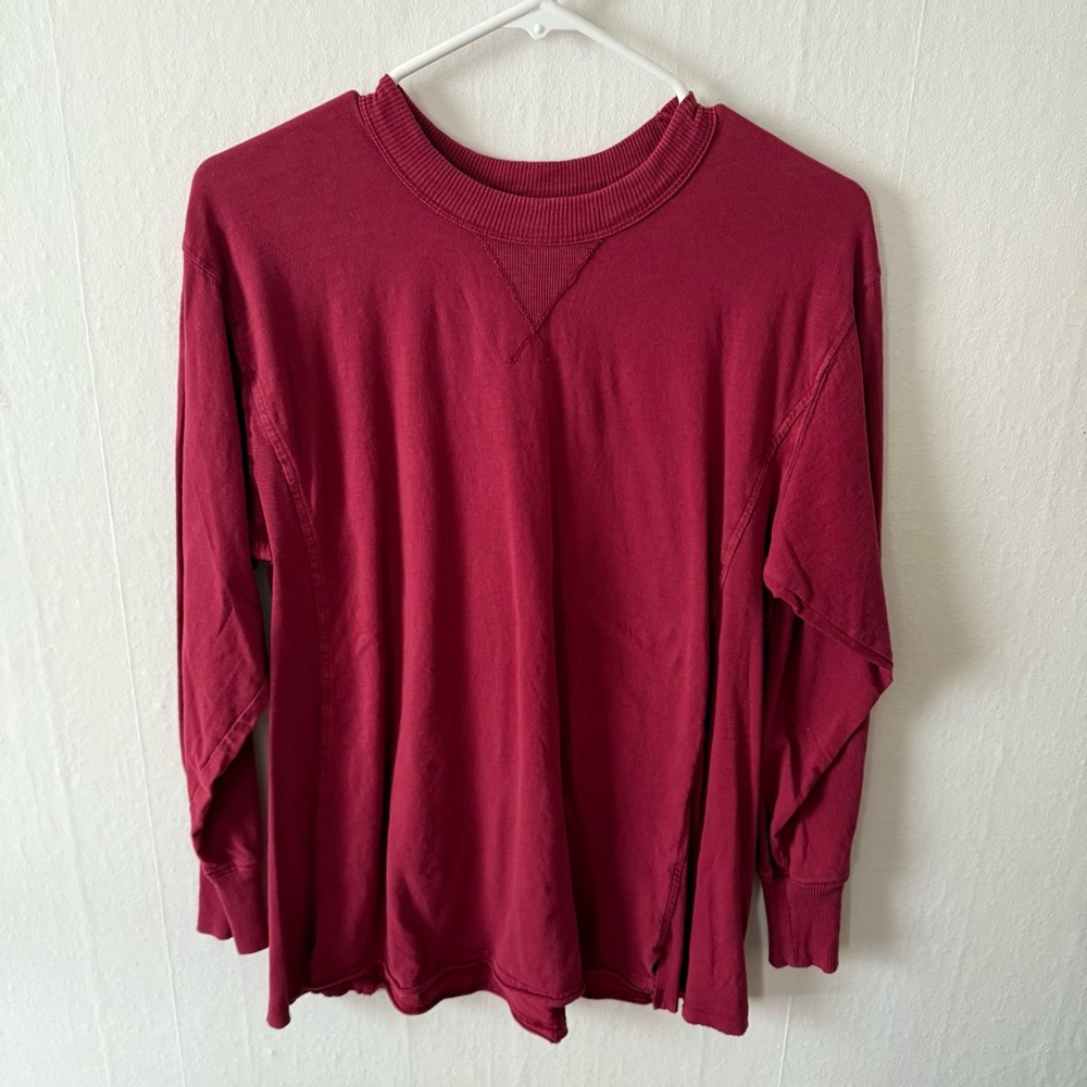 Burgundy Long Sleeve Top